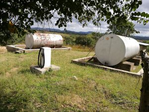 Abandoned fuel tanks at Kanyika